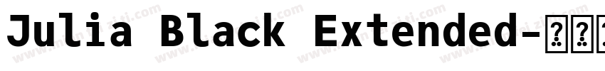 Julia Black Extended字体转换